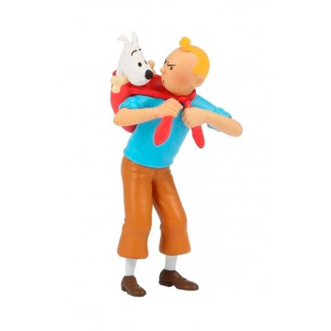 Liten figur - Tintin bär Milou