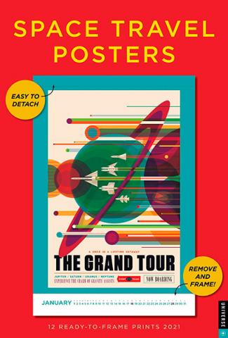 Space Travel Posters 2021 Wall Calendar