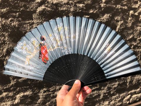 Folding Fan: Maiko Black