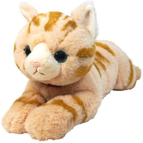 Lying Down Cat Plush: Medium Orange American Shorthair