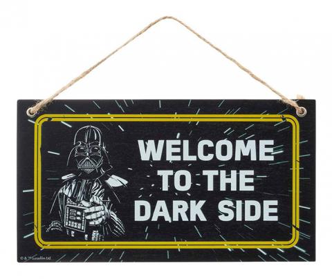 Wooden Door Hanger Welcome To The Dark Side