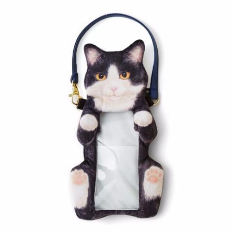 Cat Smartphone Pouch Black