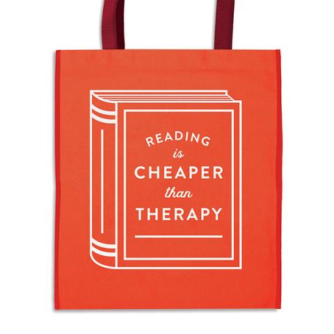 Reading is Cheaper Than Therapy Reusable Shopping Bag