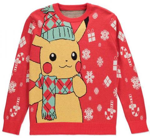 Knitted Christmas Sweater Pikachu