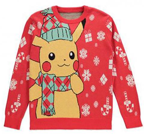 Knitted Christmas Sweater Pikachu