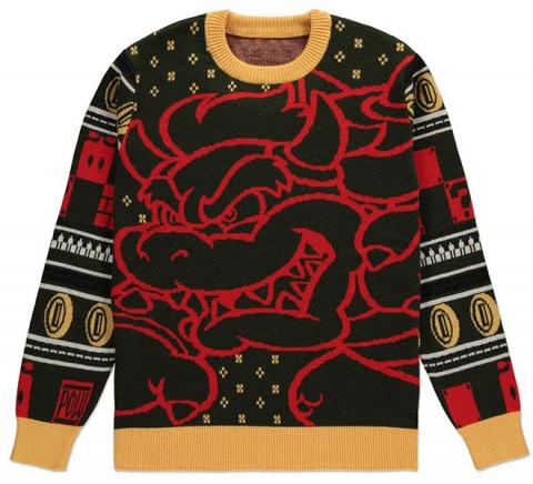Super Mario Knitted Christmas Sweater Bowser