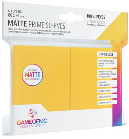 Matte Prime Sleeves Yellow 66x91 mm