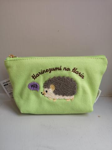 Hedgehog Harin Embroidered Pouch