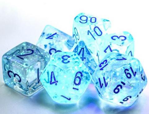 Borealis Icicle/Light Blue Luminary (set of 7 dice) Borealis Icicle/Light Blue Luminary (set of 7 dice)