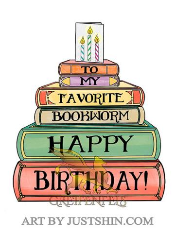 To My Favorite Bookworm Happy Birthday Card