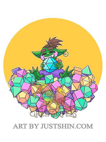 Dice Goblin Greeting Card