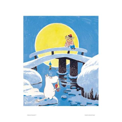 Moomin Mini Poster - Too-Ticki på bron