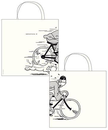 kasse, Tintin på cykel tygkasse