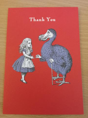 Alice Dodo thank You Card