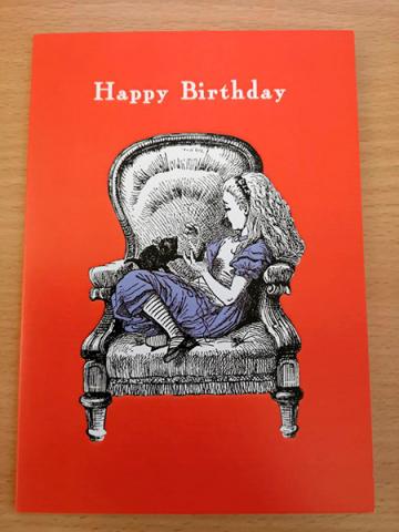 Alice Chair Happy Birthday Card