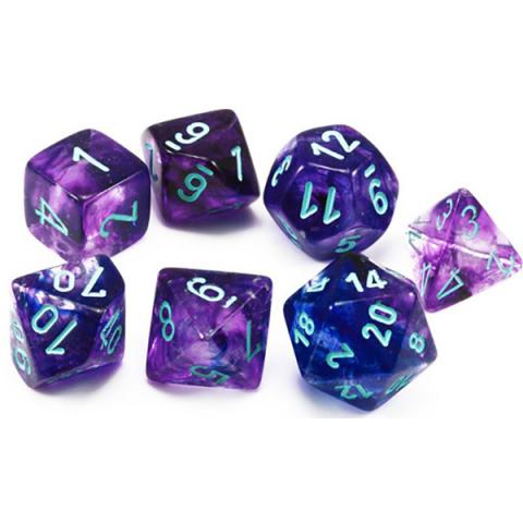 Nebula Nocturnal/Blue Luminary (set of 7 dice)