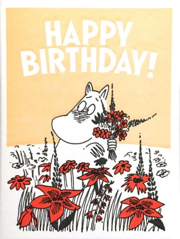 Moomin Letterpress Greeting Card - Happy Birthday