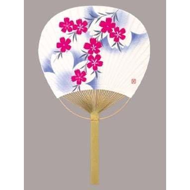 Bamboo Fan: Nadeshiko Mojou (Flower Motif)