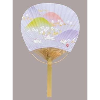 Bamboo Fan: Yume Usagi (Dream Rabbits)
