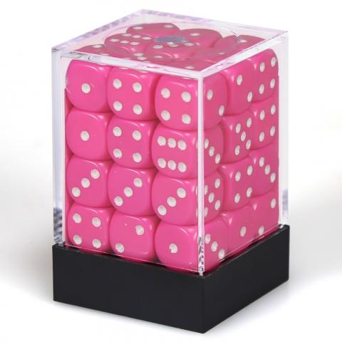 Opaque Pink with White Dice Block (36 d6)
