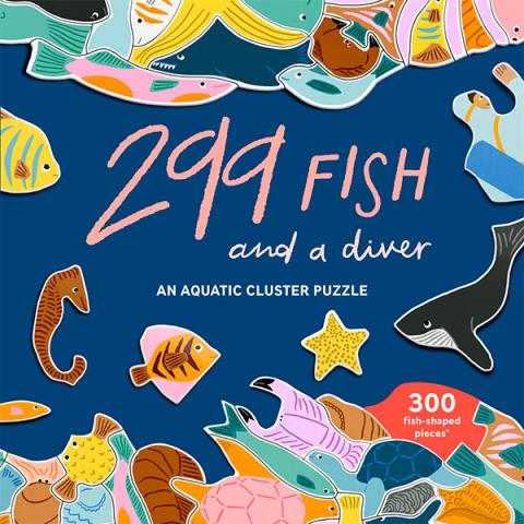 299 Fish (and a diver) Cluster Puzzle