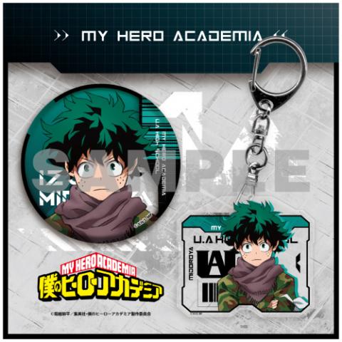 Can Badge & Acrylic Key Chain Set Midoriya Izuku Camouflage