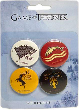 Game Of Thrones Button Badge 4-Pack Version 2