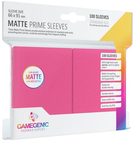 Matte Prime Sleeves Pink 66x91 mm