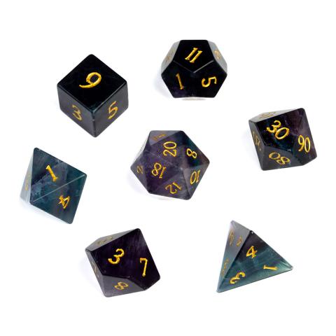Purple Fluorite Dice Set Purple Fluorite Dice Set