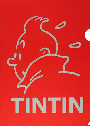 Plastmapp - Tintin ansikte röd