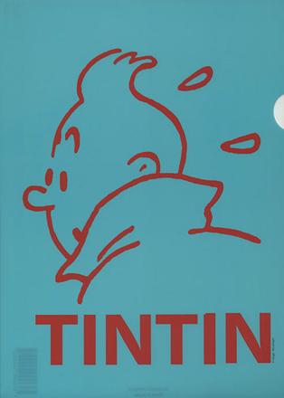 Plastmapp - Tintin ansikte turkos
