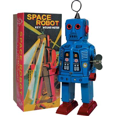 Space Robot Silver Key Wound Motor