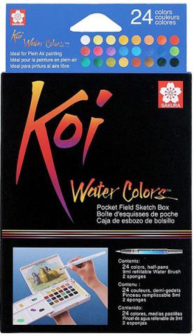 Koi Water Colors Sketch Box 24