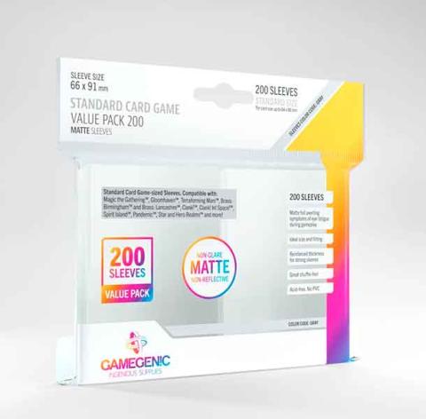 Standard Matte Card Game Value Pack Sleeves (200) 66x91mm