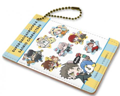 Danganronpa x Sanrio Characters Original Illustration Blue Chara Pass Case 03