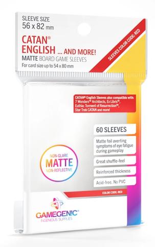 Catan English Board Game Matte Sleeves 56x82 mm Catan English Board Game Matte Sleeves 56x82 mm