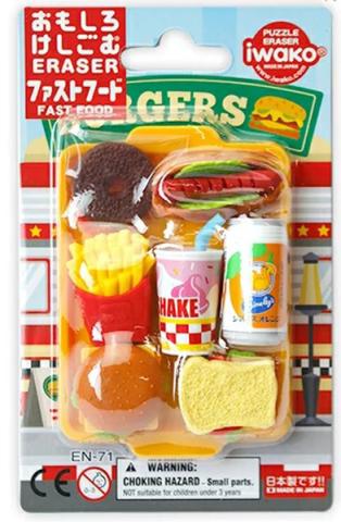 Fast Food Eraser Set