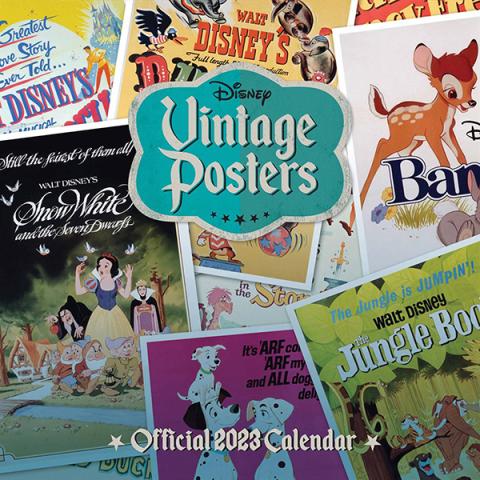 Disney Vintage Posters Official 2023 Calendar