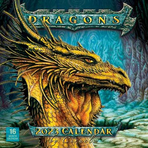 Ciruelo Dragons 2023 Wall Calendar