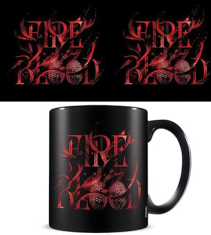 Fire and Blood Black Pod Mug