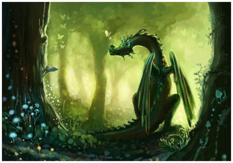 Print A4 - Forest Dragon