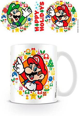 Super Mario Happy Holidays Mug