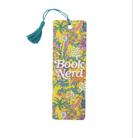 Book Nerd Floral Bookmark