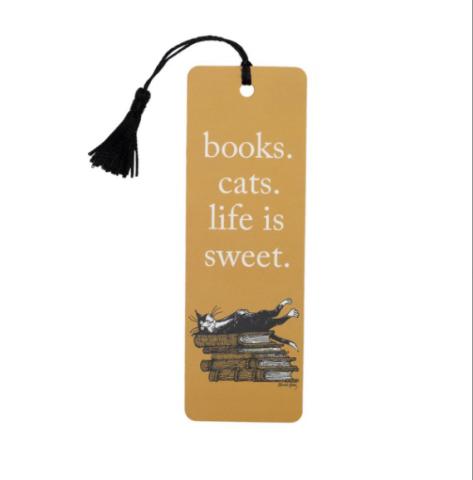 Books. Cats. Life is Sweet Bookmark