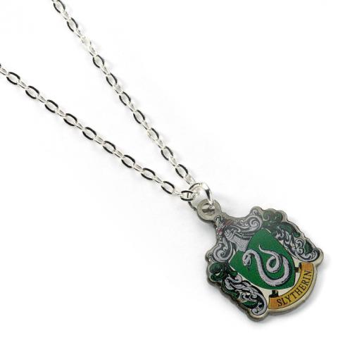 Pendant & Necklace Slytherin Crest (silver plated)