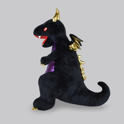 Darkness Dragon Plush: Big Black Metallic