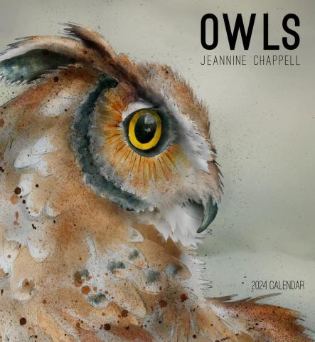 Owls Jeannine Chappell 2024 Wall Calendar