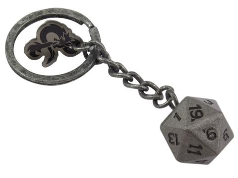 Metal Keychain D20