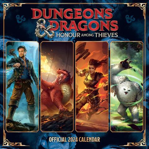 Dungeons & Dragons Honor Among Thieves 2024 Wall Calendar