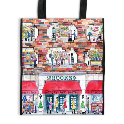 A Day at the Bookstore Reusable Tote Bag